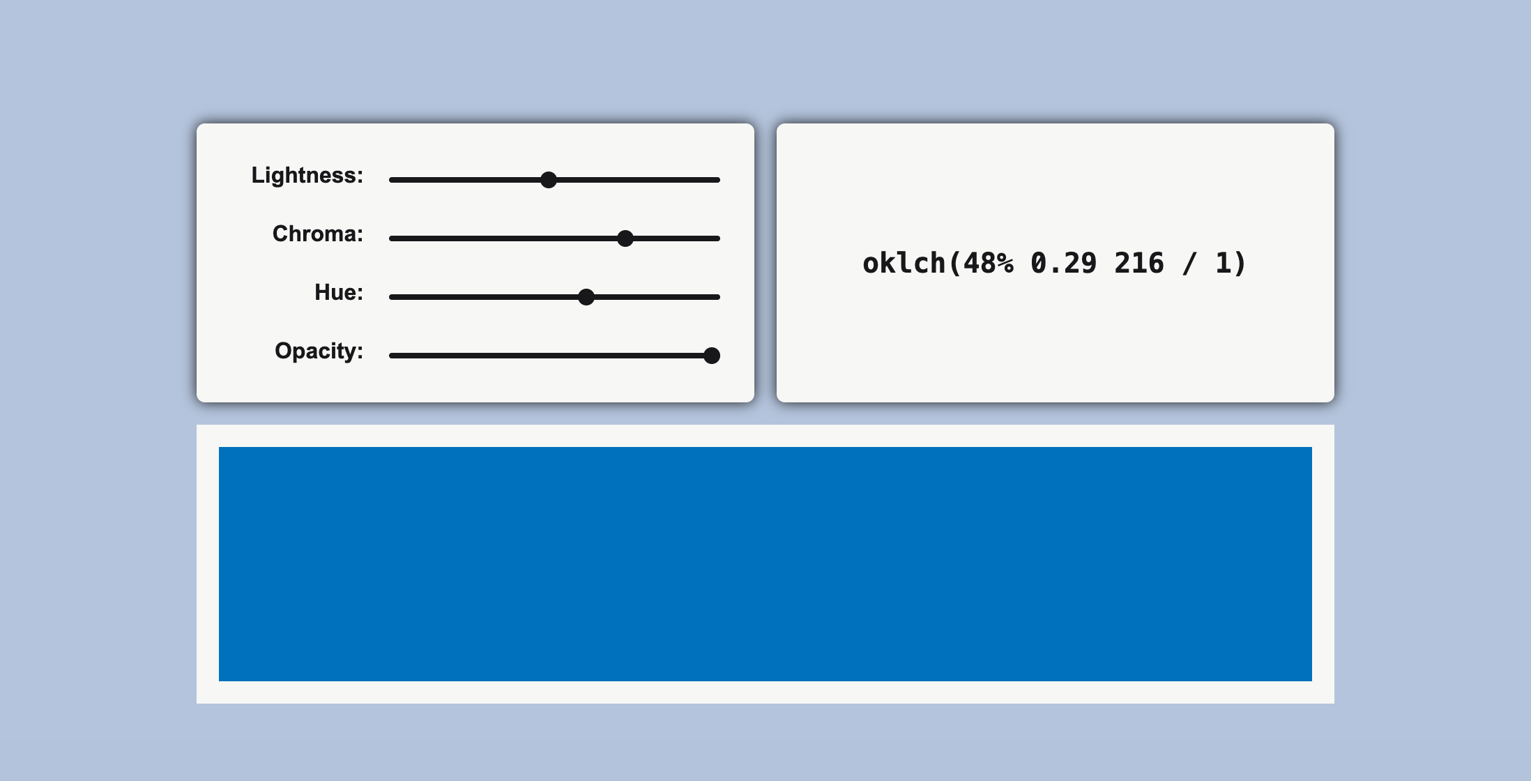 OKLCH Color chooser